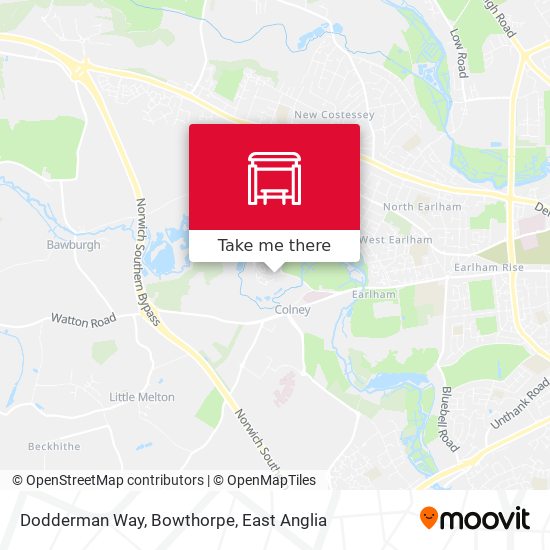 Dodderman Way, Bowthorpe map