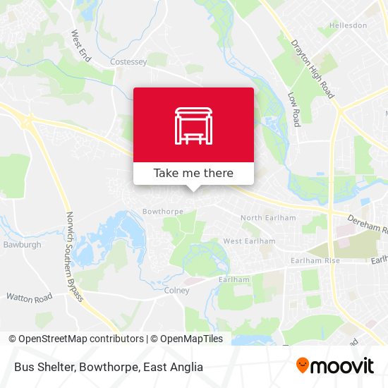 Bus Shelter, Bowthorpe map