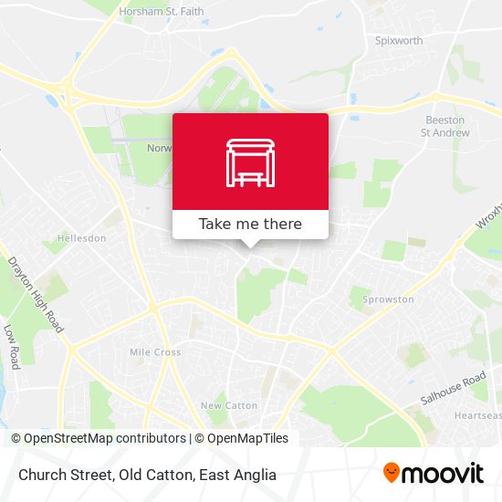 Church Street, Old Catton map