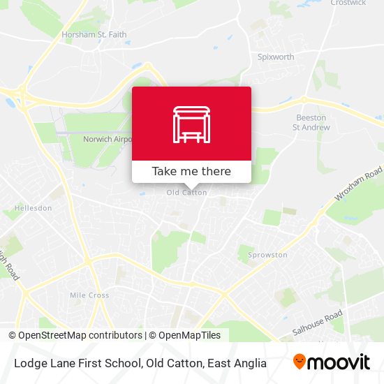 Lodge Lane First School, Old Catton map