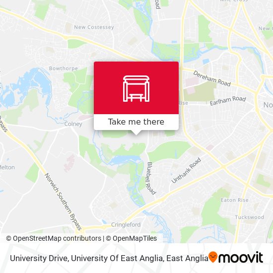 University Drive, University Of East Anglia map