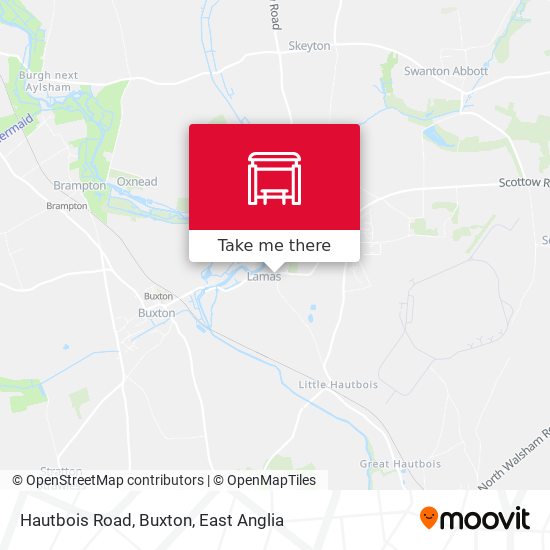Hautbois Road, Buxton map