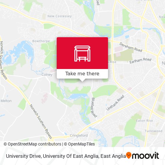 University Drive, University Of East Anglia map