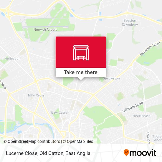Lucerne Close, Old Catton map