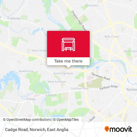 Cadge Road, Norwich map