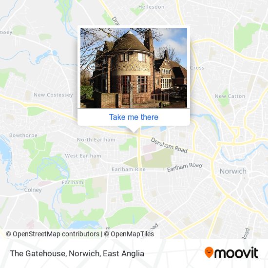 The Gatehouse, Norwich map