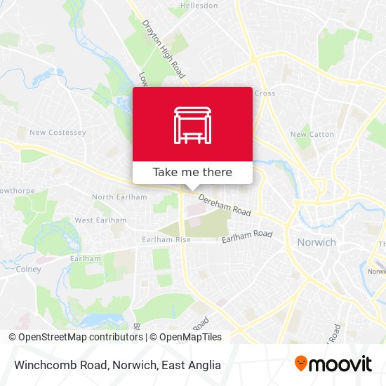 Winchcomb Road, Norwich map