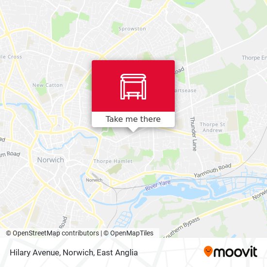 Hilary Avenue, Norwich map