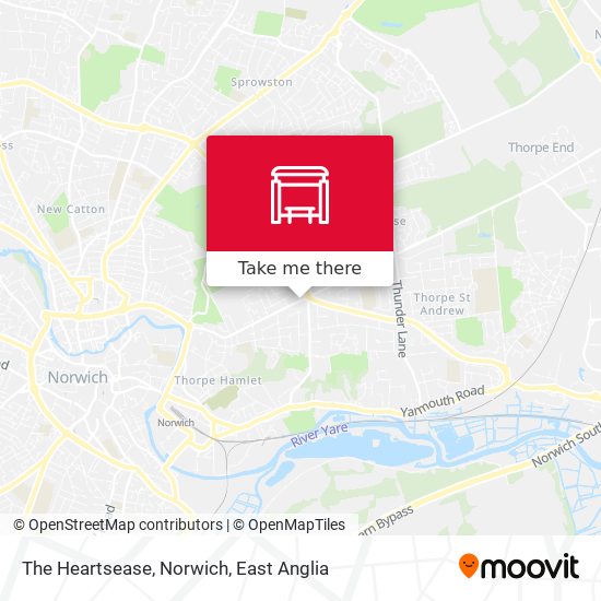The Heartsease, Norwich map
