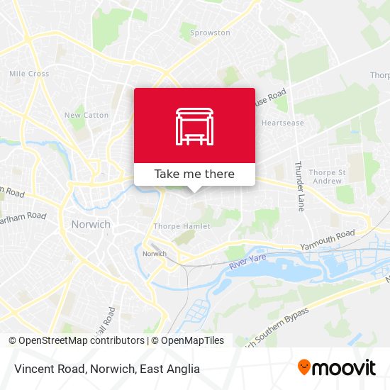 Vincent Road, Norwich map