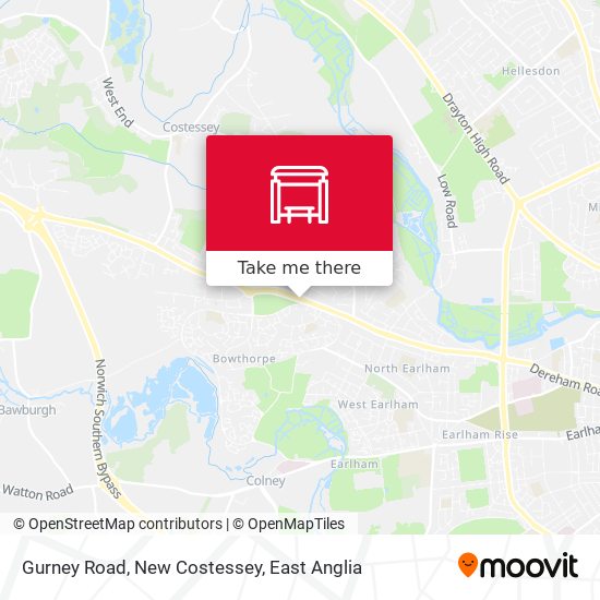 Gurney Road, New Costessey map