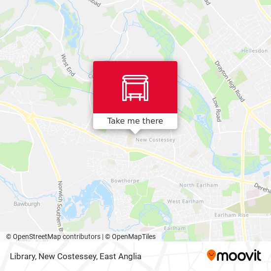 Library, New Costessey map