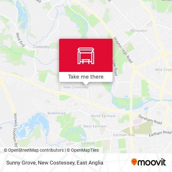 Sunny Grove, New Costessey map