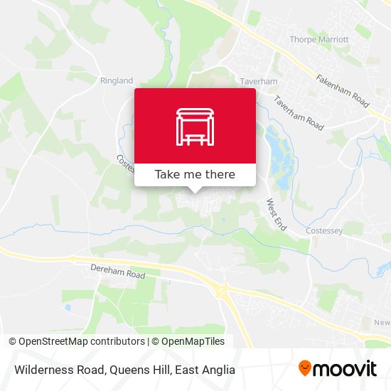 Wilderness Road, Queens Hill map