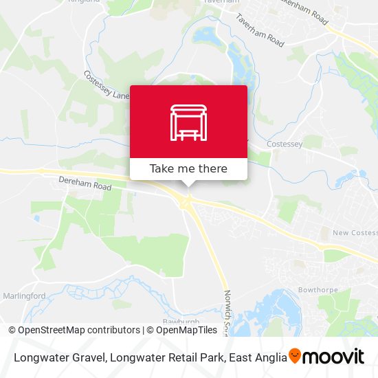 Longwater Gravel, Longwater Retail Park map