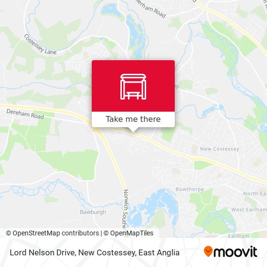 Lord Nelson Drive, New Costessey map