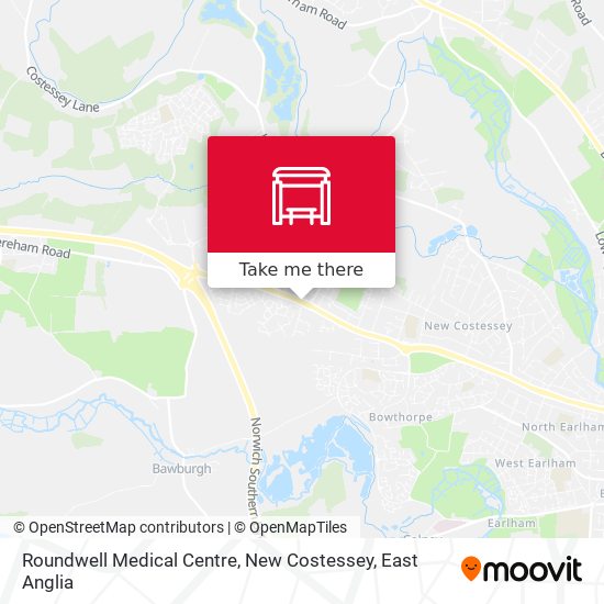 Roundwell Medical Centre, New Costessey map