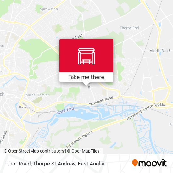 Thor Road, Thorpe St Andrew map
