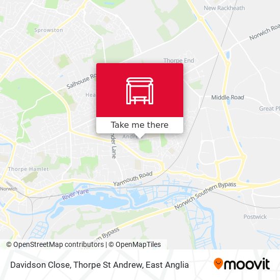 Davidson Close, Thorpe St Andrew map