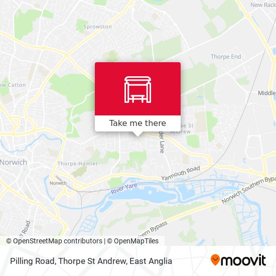 Pilling Road, Thorpe St Andrew map