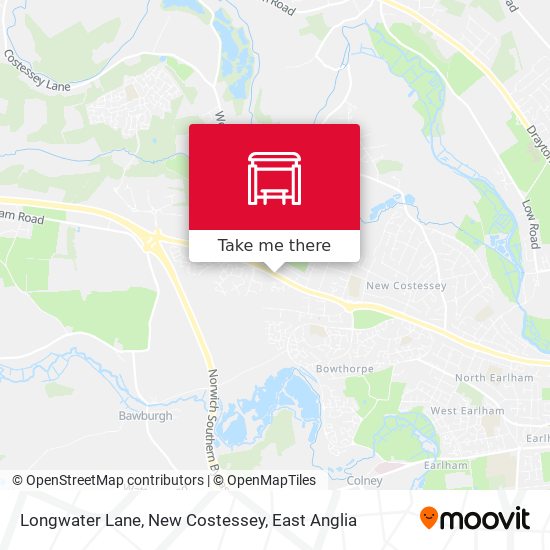 Longwater Lane, New Costessey map