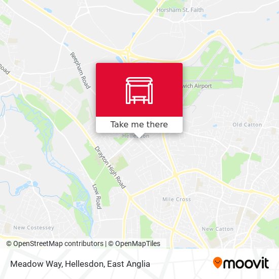 Meadow Way, Hellesdon map