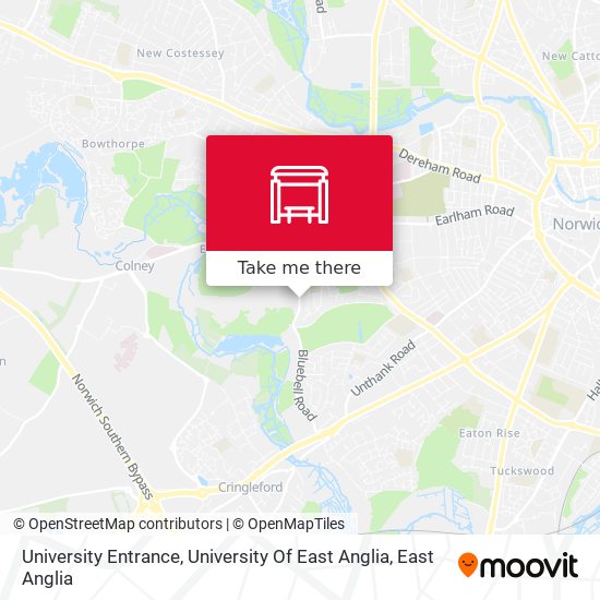 University Entrance, University Of East Anglia map