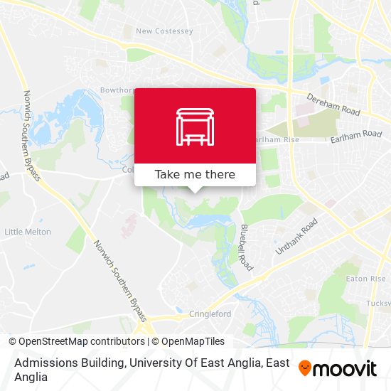 Admissions Building, University Of East Anglia map