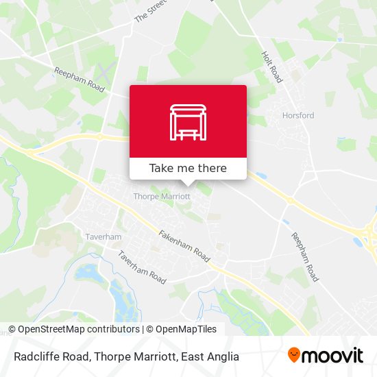 Radcliffe Road, Thorpe Marriott map