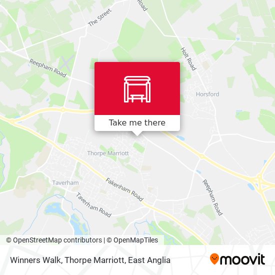 Winners Walk, Thorpe Marriott map