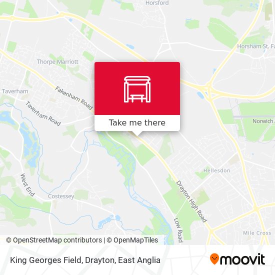 King Georges Field, Drayton map