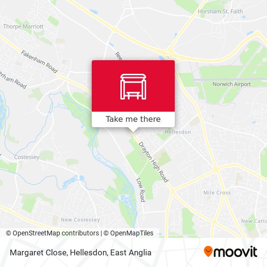 Margaret Close, Hellesdon map