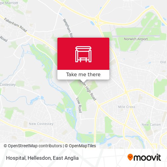Hospital, Hellesdon map