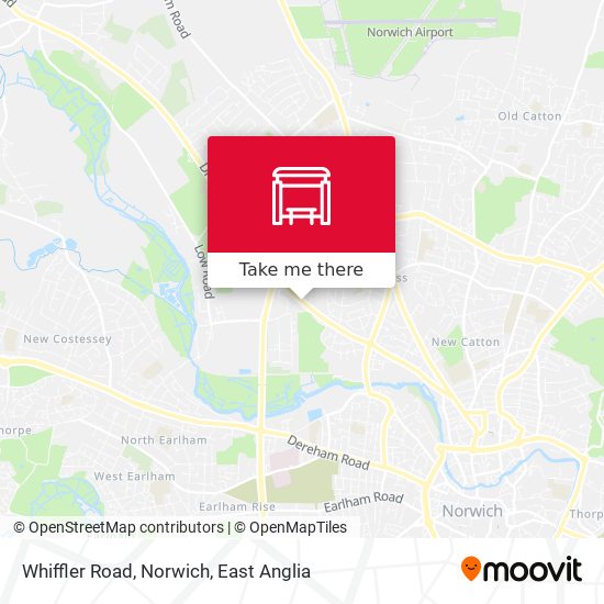 Whiffler Road, Norwich map