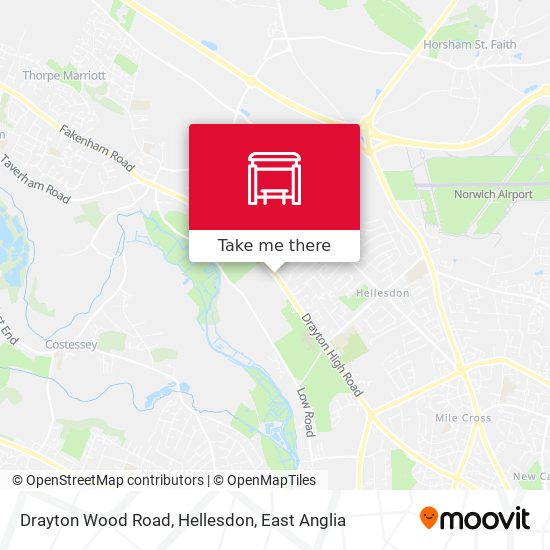 Drayton Wood Road, Hellesdon map