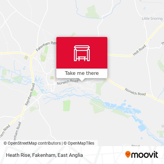 Heath Rise, Fakenham map