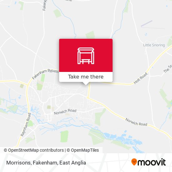 Morrisons, Fakenham map