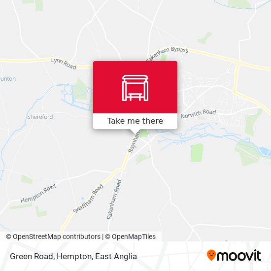 Green Road, Hempton map