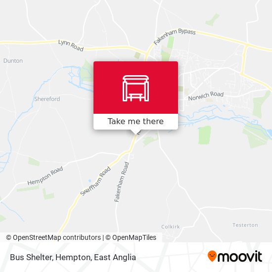 Bus Shelter, Hempton map