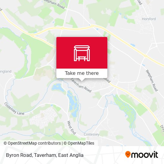 Byron Road, Taverham map