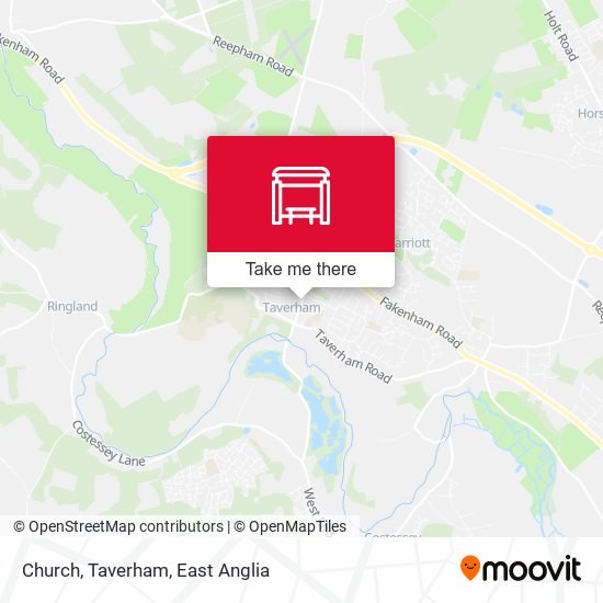 Church, Taverham map