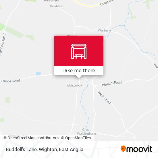 Buddell's Lane, Wighton map