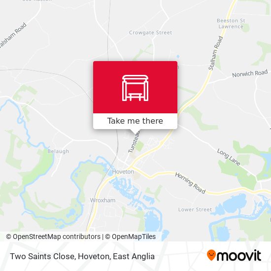 Two Saints Close, Hoveton map