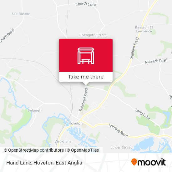 Hand Lane, Hoveton map
