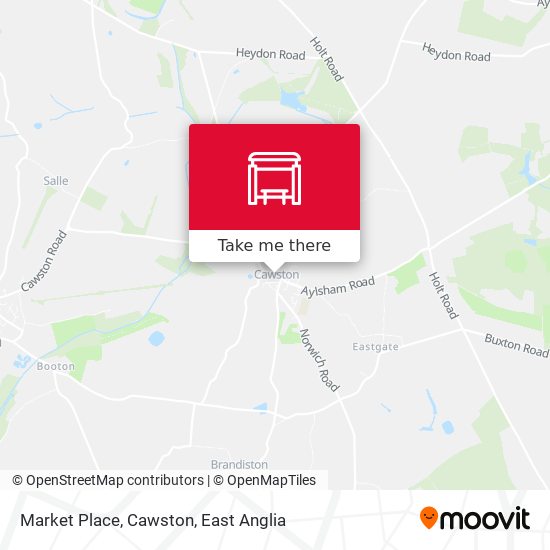 Market Place, Cawston map