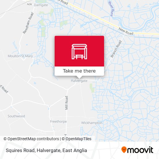 Squires Road, Halvergate map