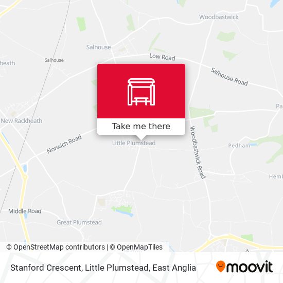 Stanford Crescent, Little Plumstead map