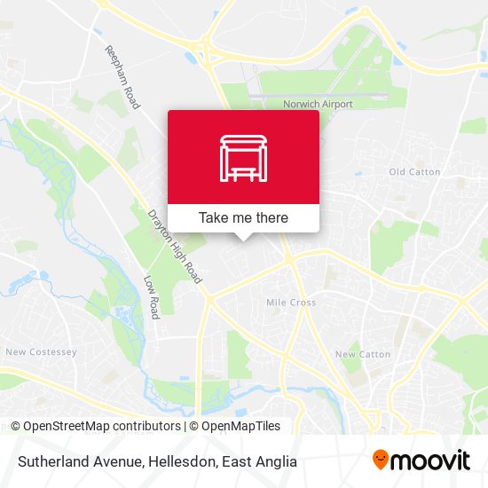 Sutherland Avenue, Hellesdon map