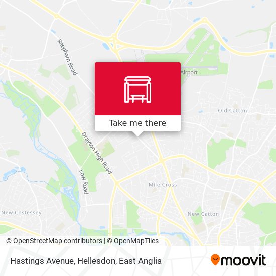 Hastings Avenue, Hellesdon map