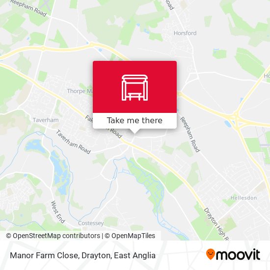Manor Farm Close, Drayton map